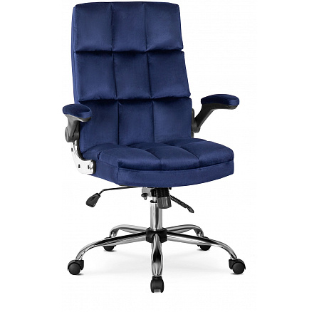 Otočná židle LONDON Modrá Sametová