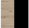 Postel CALI C-16, 160x200 cm, Artisan/Černý mat