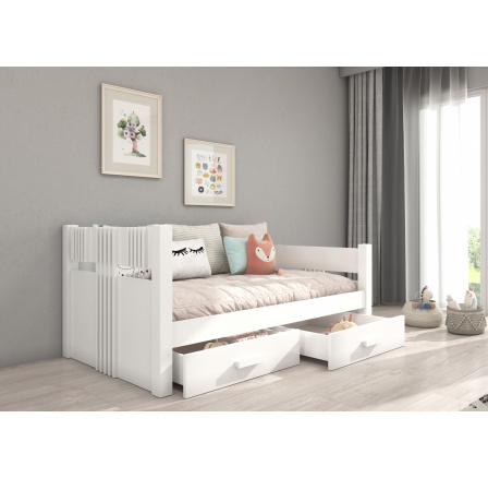 Patrová postel BIBI 180x80 Bílá+Bílá