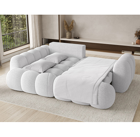 Cozion Corner Sofa Bed with Storage, White Bouclé, Left-Hand Facing Royal 01 202x140 Left 1 Cozion Corner Sofa Bed with Storage, White Bouclé, Left-Hand Facing Royal 01 202x140 Left 1