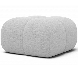 Čalouněný puf Covio, bílý buklé Royal 01 85x52