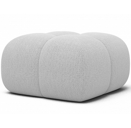 Čalouněný puf Covio, bílý buklé Royal 01 85x52 Čalouněný puf Covio, bílý buklé Royal 01 85x52