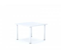 Školní lavice CLASSIC Čtverec 750x750, bílý rám/bílá deska velikost 5