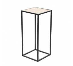 Květinový box ROH kovový černý 27x27x60 cm 876702
