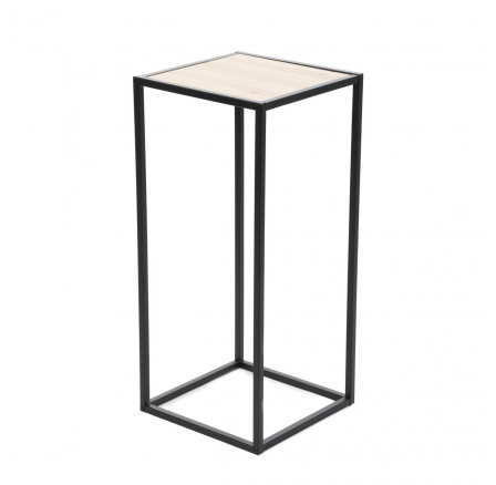 Květinový box ROH kovový černý 27x27x60 cm 876702