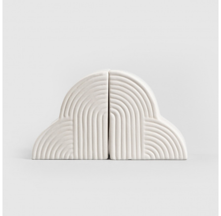 Podpěra na knihy CLOUDY keramická bílá 12x8x14 cm 737220