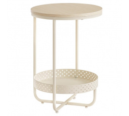 Odkládací stolek 40x40x55cm, mdf, bělený dub, AKF-E1015 CRM