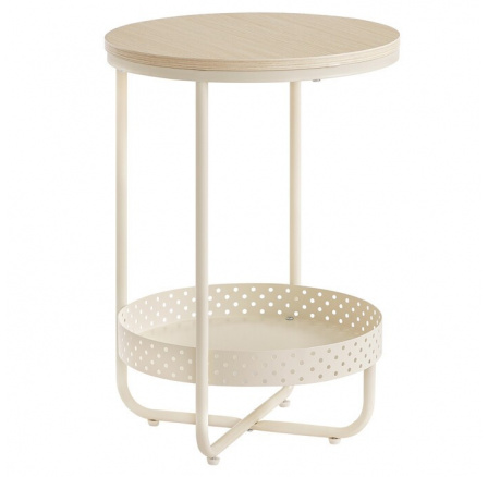 Odkládací stolek 40x40x55cm, mdf, bělený dub, AKF-E1015 CRM