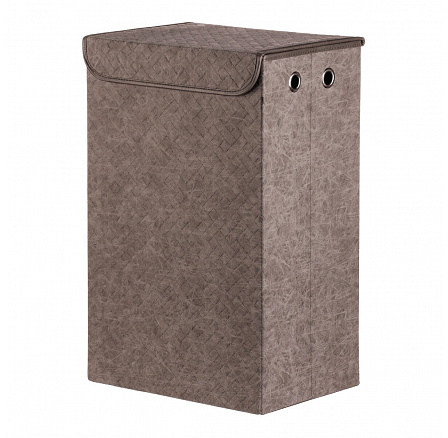 Koš prádelní - látkový s víkem, šedá barva