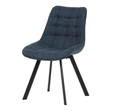 Jídelní židle, modrá, látka, HC-465 BLUE2