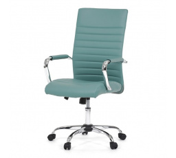 Kancelářská židle, houpací mechanismus, modrá ekokůže, KA-V307 BLUE