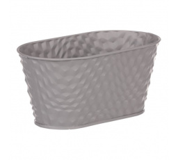 Obal kovový - truhlík, barva šedá