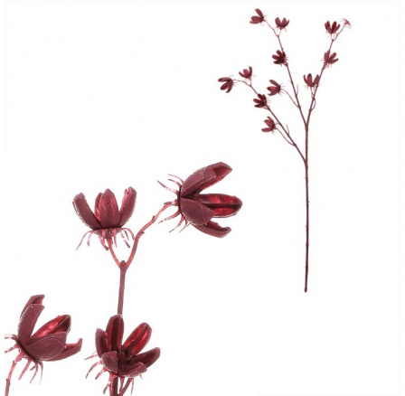 Bavlník kvetoucí - umělý řezaný, barva červená Bavlník kvetoucí - umělý řezaný, barva červená