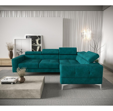 Rohová sedací souprava TOSCANIA 250x180 - pravá, tyrkysová Rohová sedací souprava TOSCANIA 250x180 - pravá, tyrkysová