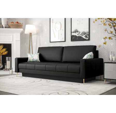 Sofa kožená PIANO DL - černá kůže Sofa kožená PIANO DL - černá kůže