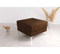 Taburet  s kontejnerem 70 x 70 cm - hnědá