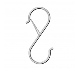 Stříbrný háček 10x na kabáty pro zavěšení na lištu H90*W35*D3