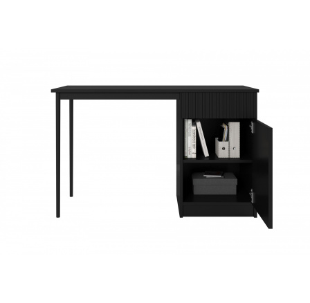 NICOLE PSACÍ STŮL 120 1D1SZ - černý mat / černý rám
