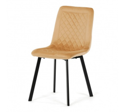 Jídelní židle, žlutá, sametová látka, DCL-973 YEL4