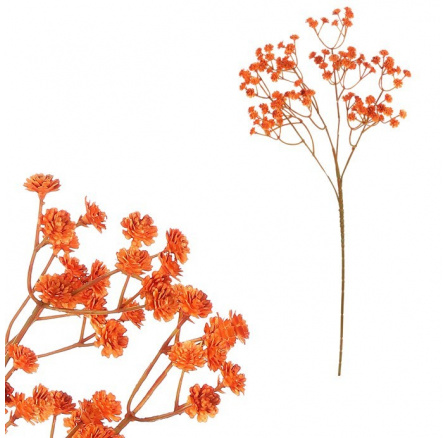Gypsophila - umělá větev, oranžové květy