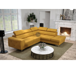 Rohová sedací souprava ORION II s funkcí spaní 225x255 cm - žlutá , pravá