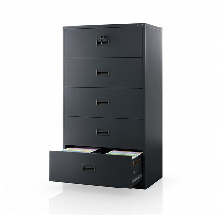 Kovová kartotéková skříň antracitová: SARAN XL V5, 900 x 1620 x 600 mm Kovová kartotéková skříň antracitová: SARAN XL V5, 900 x 1620 x 600 mm
