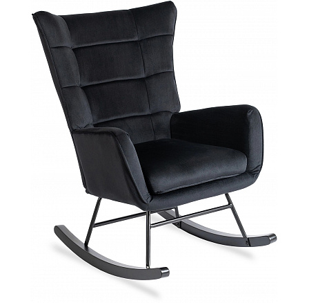 Houpací křeslo JACKSON Černý Sametový
