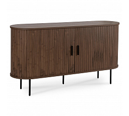 Komoda TRISH 140 cm Dvoudveřová Posuvná Ořech