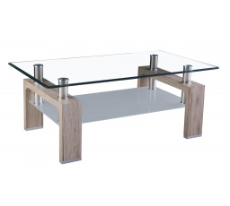 Konferenční stolek A 08-2 San remo /čiré sklo+mléčné sklo