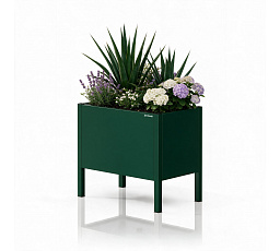Kovový obal na květináč malý lahvově zelený: DAISY 400 x 350 x 250 mm