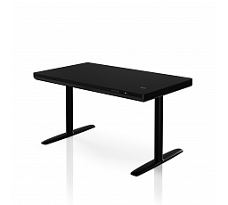 Elektrický výškově nastavitelný stůl sit-stand se zásuvkou a bezdrátovou nabíječkou Qi, černý, 1200 mm: ELLIS