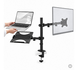 Držák na monitor a notebook 2 v 1 černý: MARK