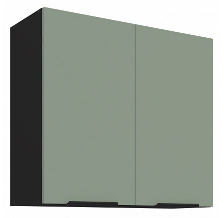 Horní skříňka ARIA - 80 G-72 2F, Černá/Aquamarine