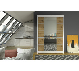 Skříň Linora IV 120 bílá/artisan