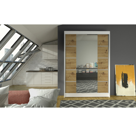 Skříň Linora IV 120 bílá/artisan Skříň Linora IV 120 bílá/artisan