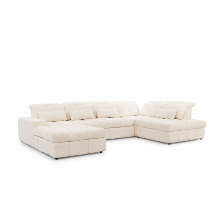 Rohová sedačka Magnelio U III s elektricky vysouvatelným sedákem / funkce spaní