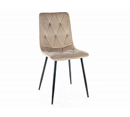 Jídelní židle TOM VELVET, béžový Bluvel 40/černý mat