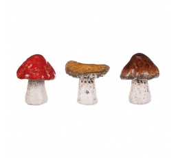 Houba keramická - malá, mix 3 druhů, cena za 1 ks
