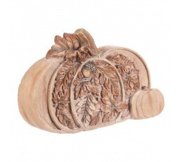 Dýně - dekorace s osvětlením, magnesium, imitace dřeva