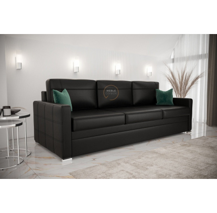 Sofa s funkcí spaní AVANTI DL průměr 30 - přírodní kůže - černá kůže Sofa s funkcí spaní AVANTI DL průměr 30 - přírodní kůže - černá kůže