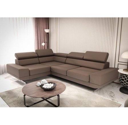 Rohová sedací souprava MILANO II přírodní kůže - Hnědá kůže, levá Rohová sedací souprava MILANO II přírodní kůže - Hnědá kůže, levá