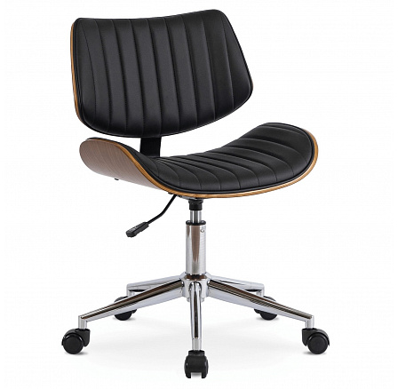 Otočná židle TEKSAS Černá Ekokůže