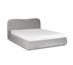 Postel 180x200 BRISTOL s Úložným Prostorem Šedá Sametová