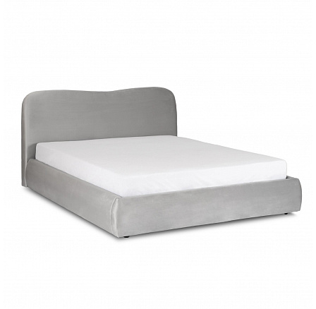 Postel 180x200 BRISTOL s Úložným Prostorem Šedá Sametová