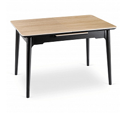 Stůl SAMER Rozkládací Keramický 138-178 cm Dub/Černý