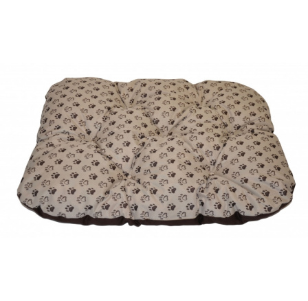 Podložka pro psa voděodolná zaoblená 80x60 cm tlapka béžová