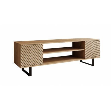 TV skříňka Lorello Jodełka 155 cm Dub Craft+Dub Craft