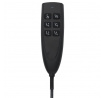 Polohovací křeslo, elektrické kabelové ovládání, šedá, látka vintage, TV-5874 GREY