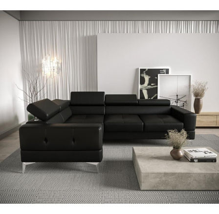 Rohová sedací souprava TOSCANIA 250x180 - černá eko kůže , levá Rohová sedací souprava TOSCANIA 250x180 - černá eko kůže , levá