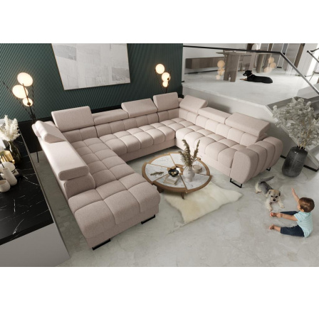 Rohová sedací souprava ASPEN MAX I 265x350x225 cm - pravá, béžová Rohová sedací souprava ASPEN MAX I 265x350x225 cm - pravá, béžová